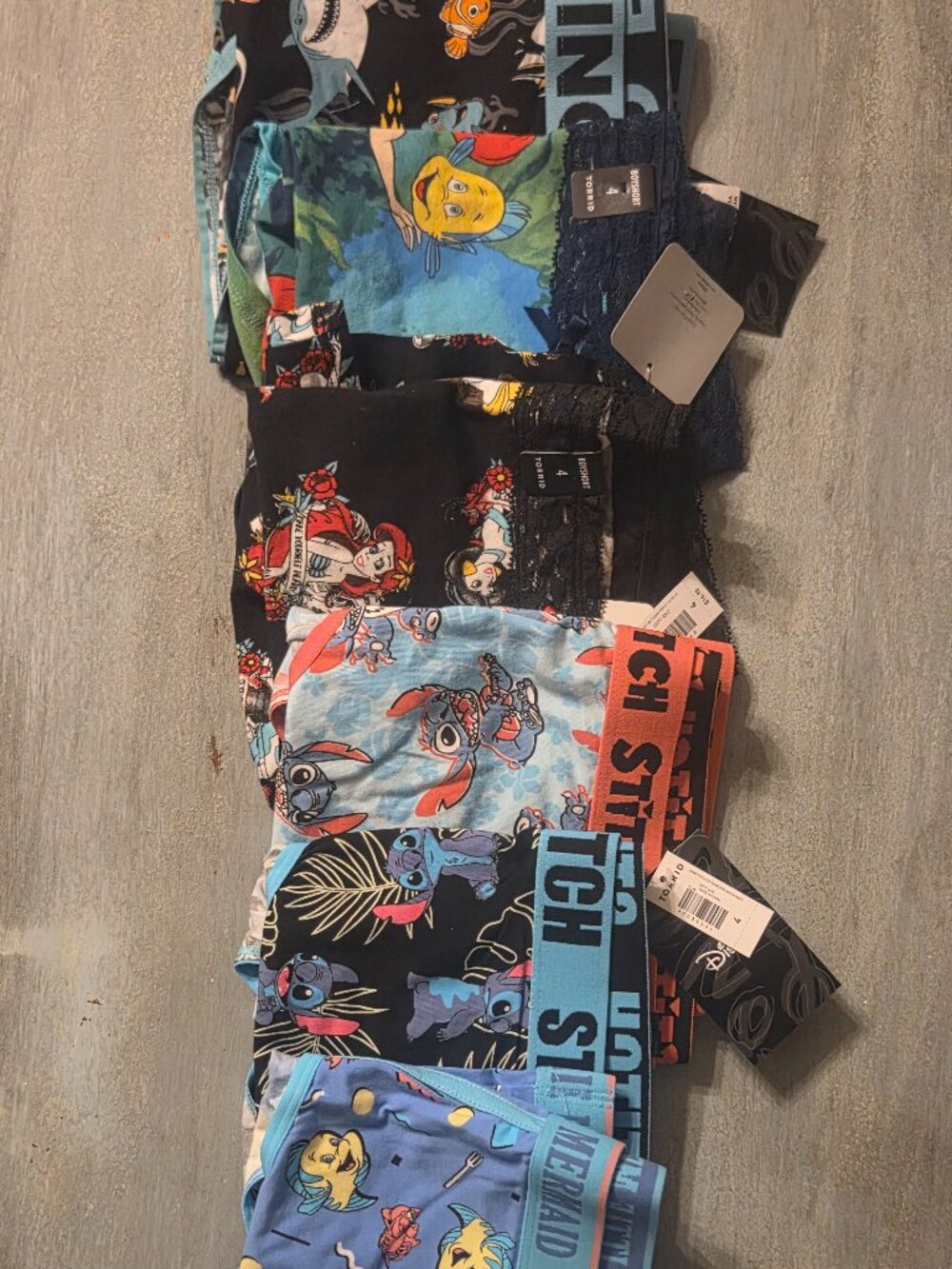 Lot of 6 Torrid Disney Panties Plus Size 4 NWT